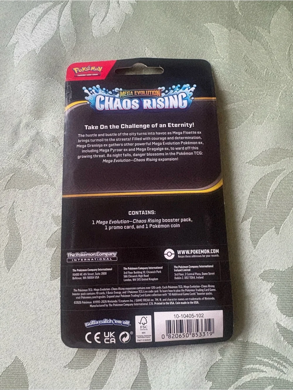 Pokemon Mega Evolution Chaos Rising Checklane Blister Pack Toxel Promo +  Sealed